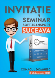 Invitație la Seminar Soft-Transport - Suceava, 8 octombrie 2015